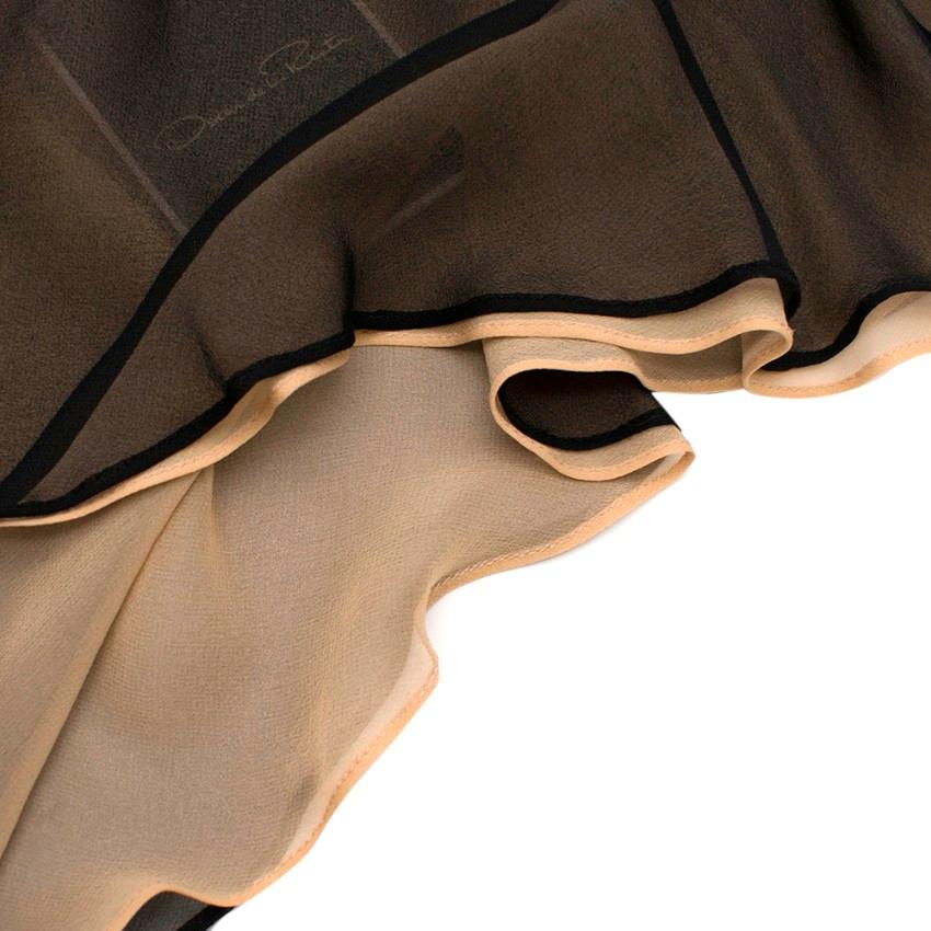 Oscar de la Renta Black Lace Long Sleeve High Neck Blouse - Size US 8 For Sale 3