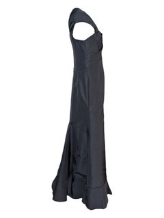 2010 Oscar De La Renta pre-fall Runway Black Sculptural Evening Gown