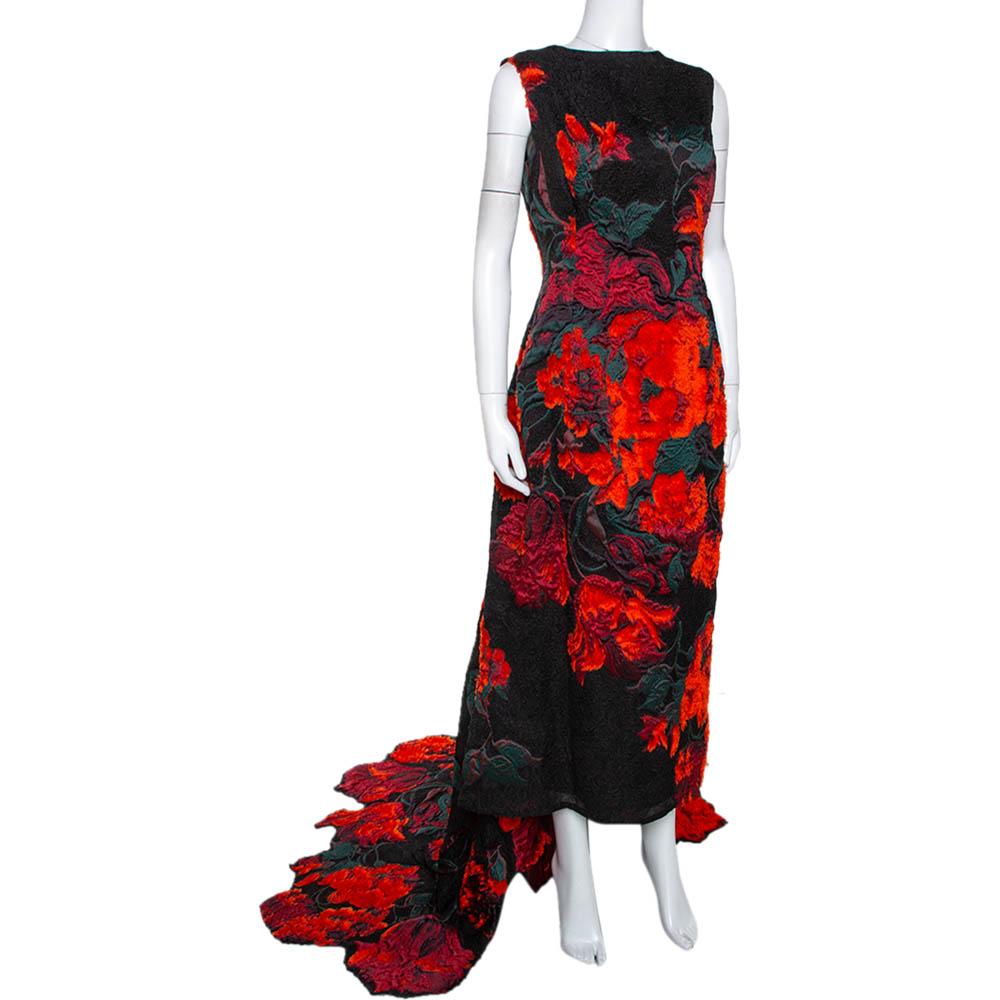 oscar de la renta rose dress