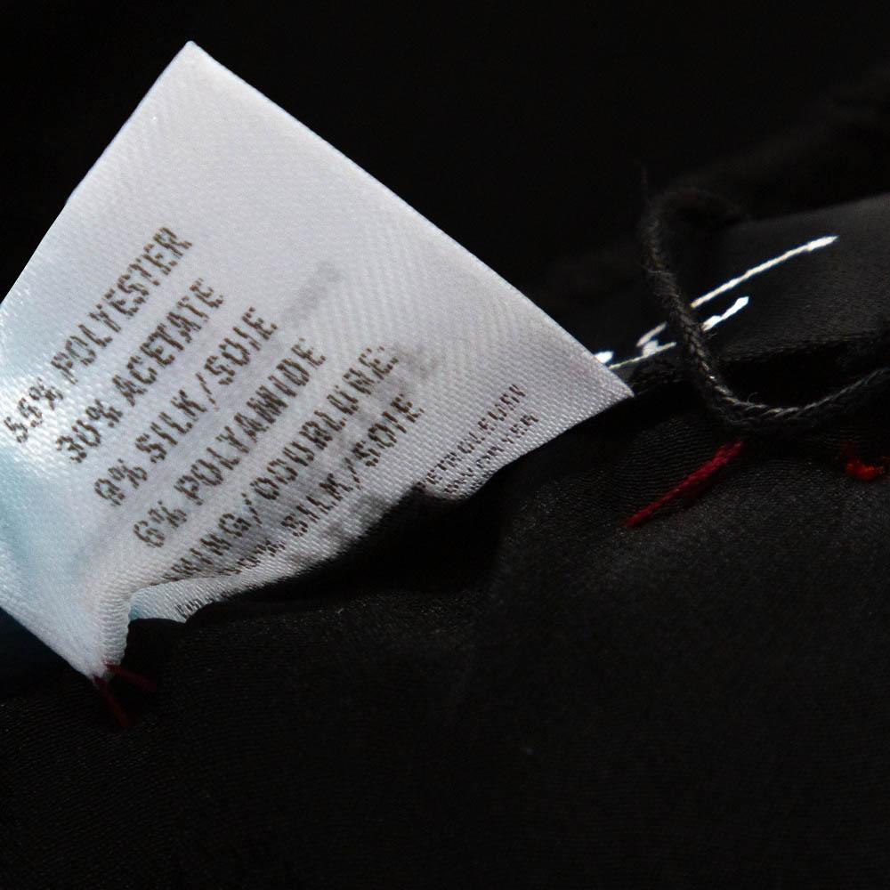 Oscar De La Renta Black Tufted Rose Fil Coupé Gown XL In Good Condition In Dubai, Al Qouz 2