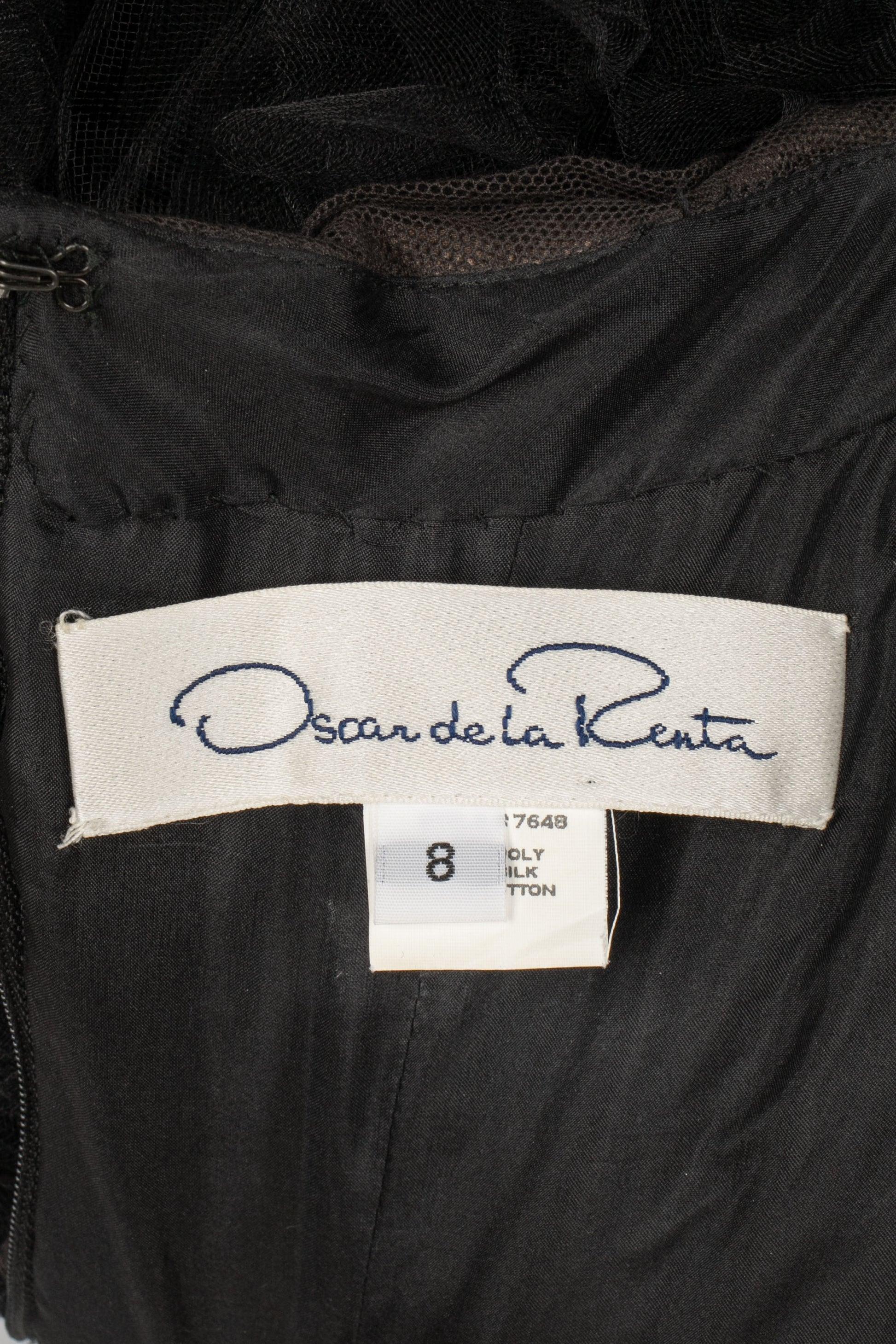 Oscar De La Renta - Vestito da sera con bustier in tulle nero 4