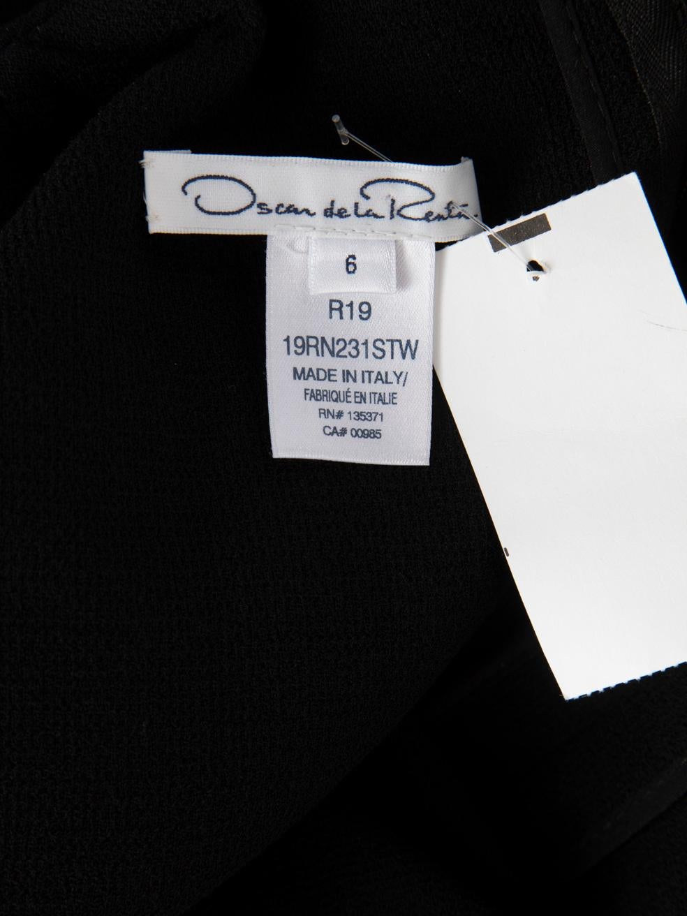 Oscar De La Renta - Vestito a pannelli in lana nera - taglia M. 1