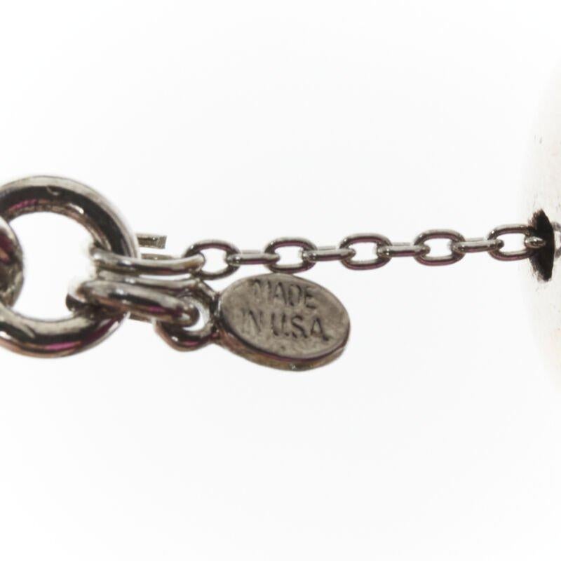 Oscar De La Renta Collana con perline in argento XL a filo singolo con palline di dichiarazione in vendita 3