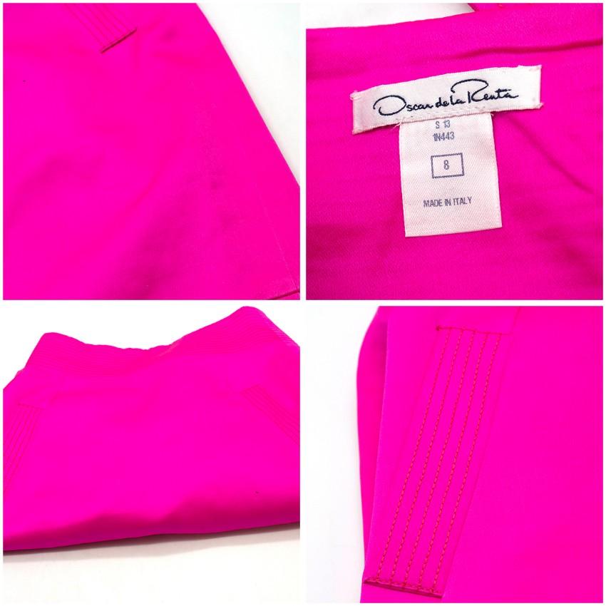 Oscar de la Renta Bright Pink Pencil Skirt US 8 5