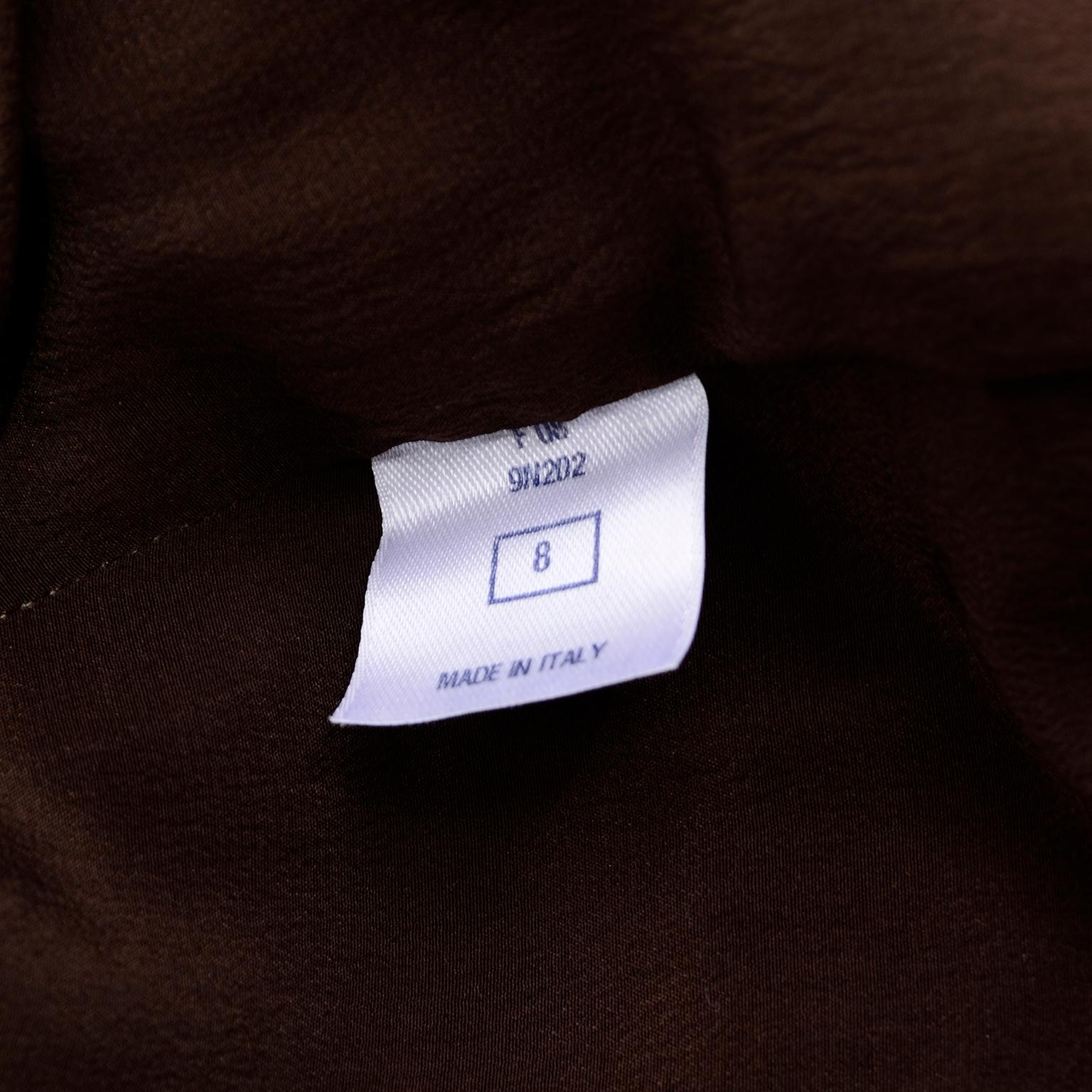 Oscar de la Renta Brown Tweed Blazer Jacket With Pleated Back Demi Peplum Size 8 3