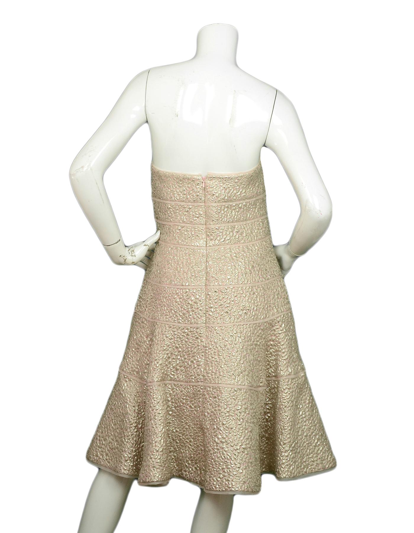 champagne fit and flare dress