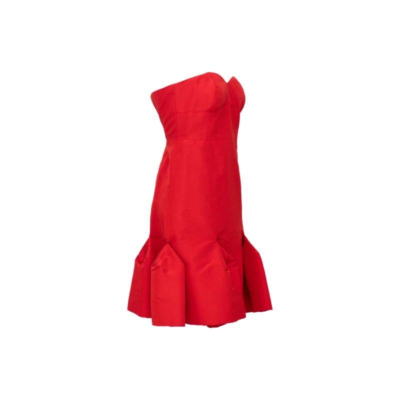 Oscar de la Renta Cherry Red Mini Dress, 1980's In Excellent Condition In North Hollywood, CA