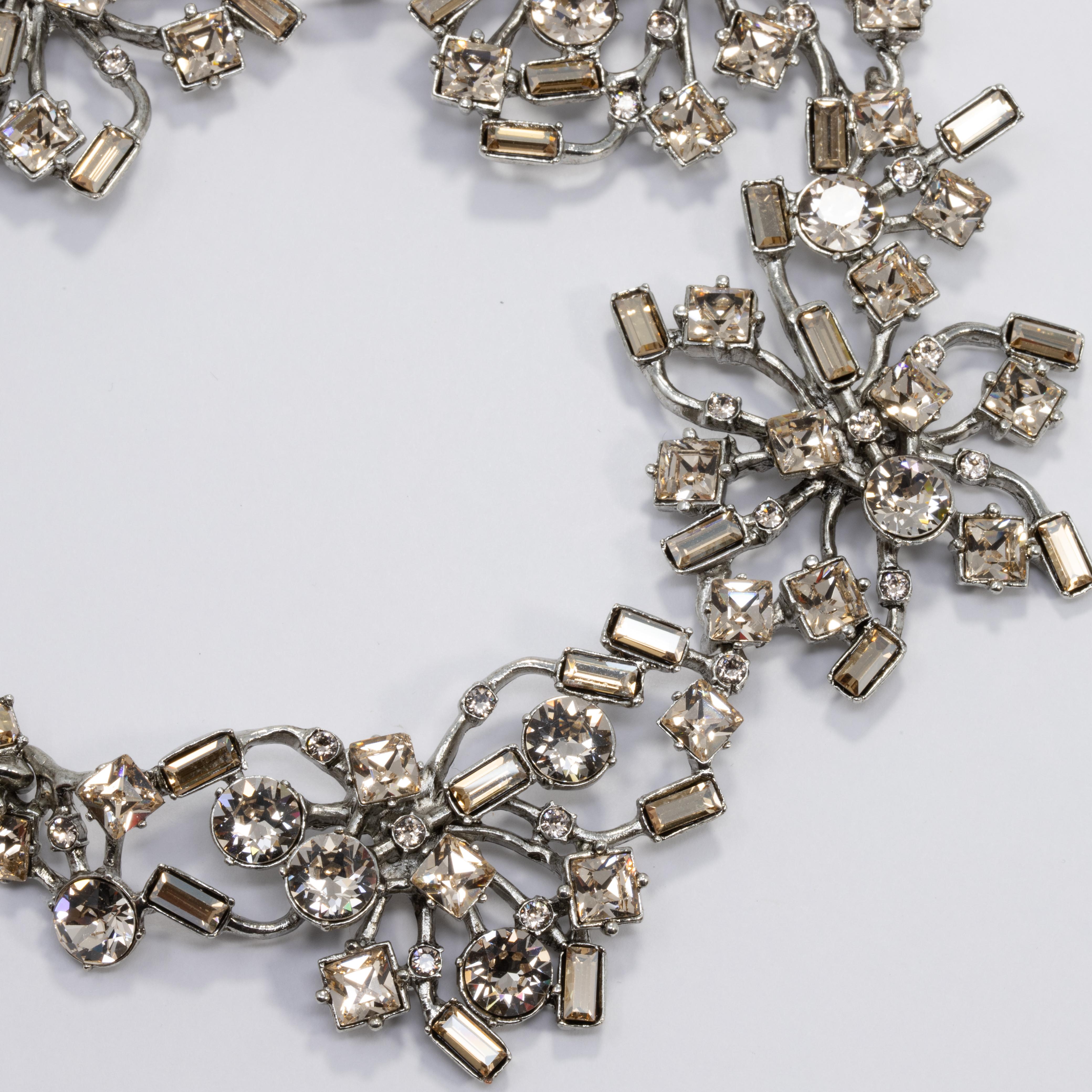 oscar de la renta crystal necklace