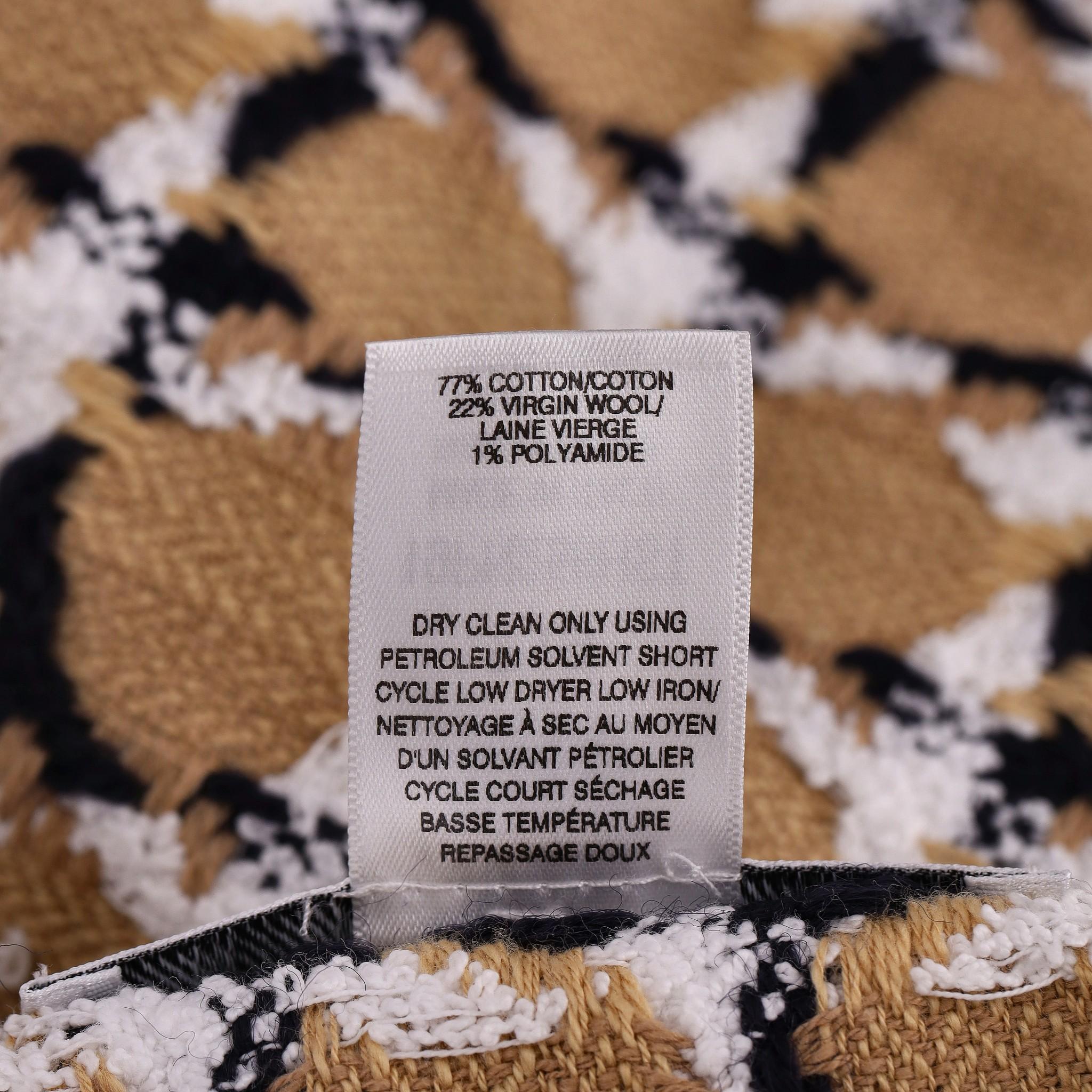 Oscar De La Renta Cotton & Wool Blend Tweed Asymmetric Dress For Sale 3