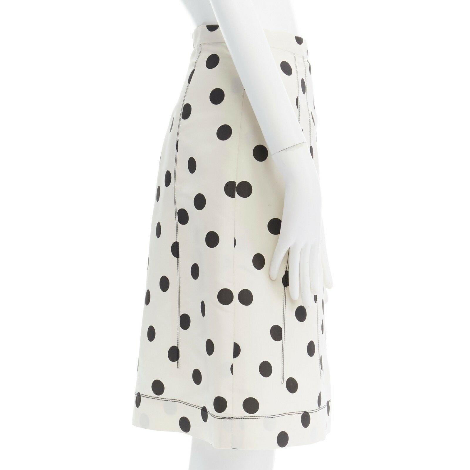 polka dot silk skirt