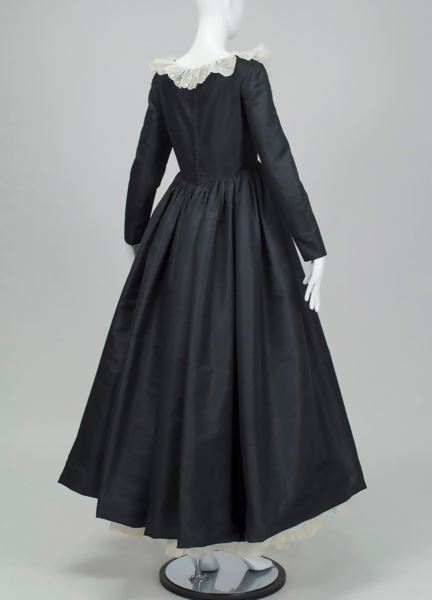 Robe Demi-Couture Oscar de la Renta, style néo-élisabéthain, taille S, 1971 Excellent état - En vente à Tucson, AZ