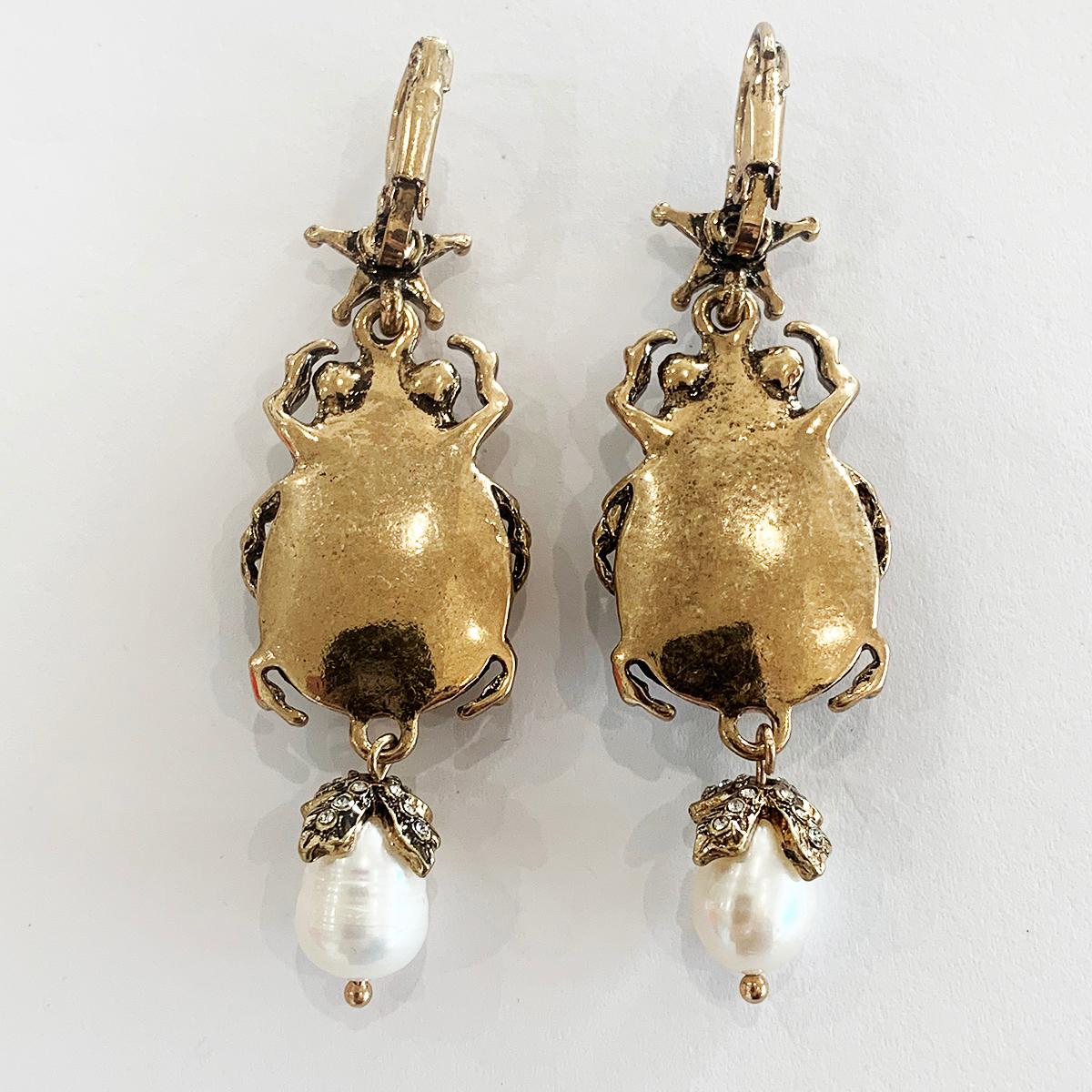 egyptian scarab earrings