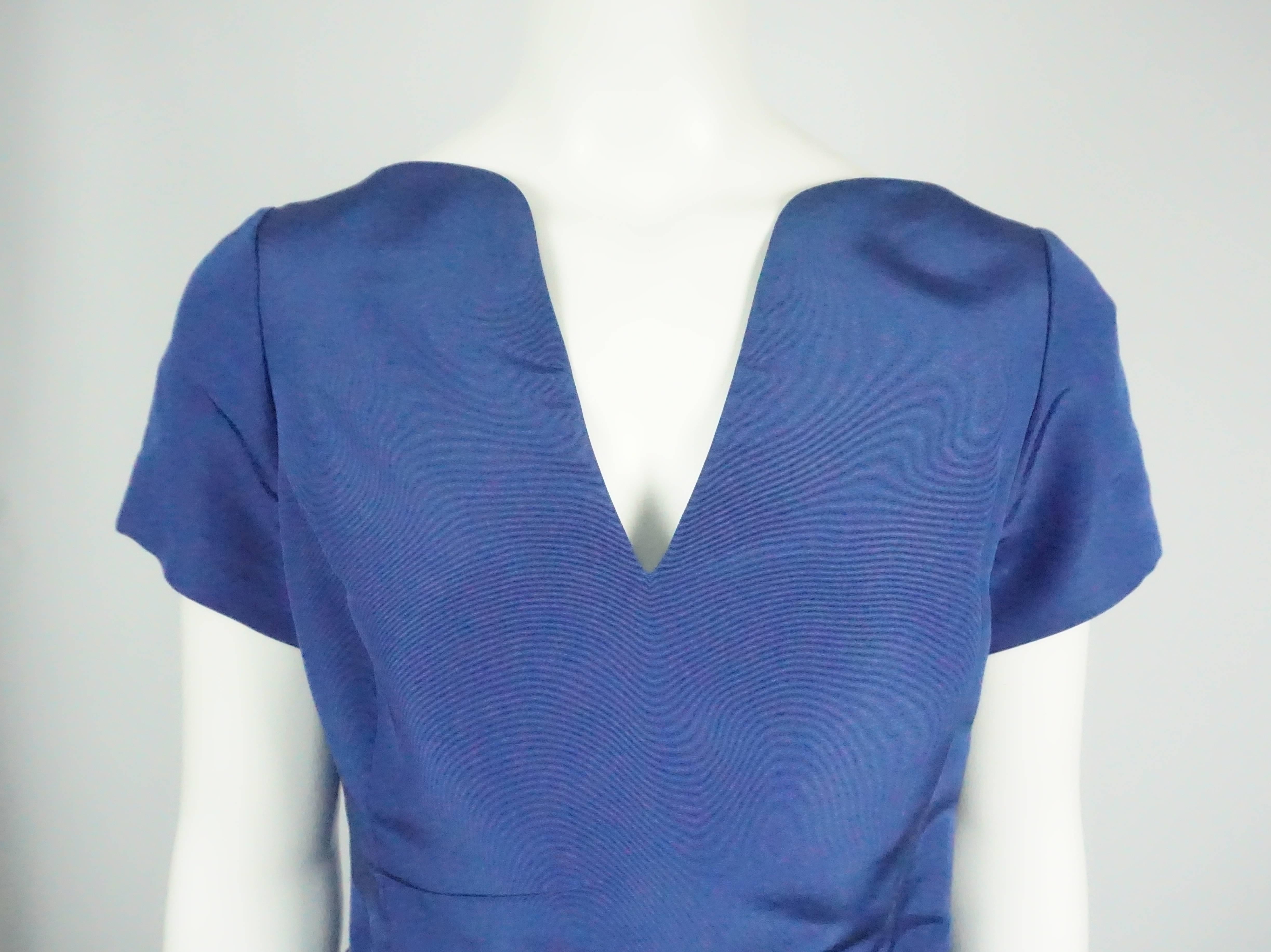 Women's Oscar De La Renta Electric Blue Taffeta Dress, S / S 2015