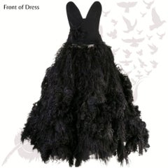 Oscar de la Renta Elegant Strapless Black Feather Ball Gown S/S 2019 Size 2