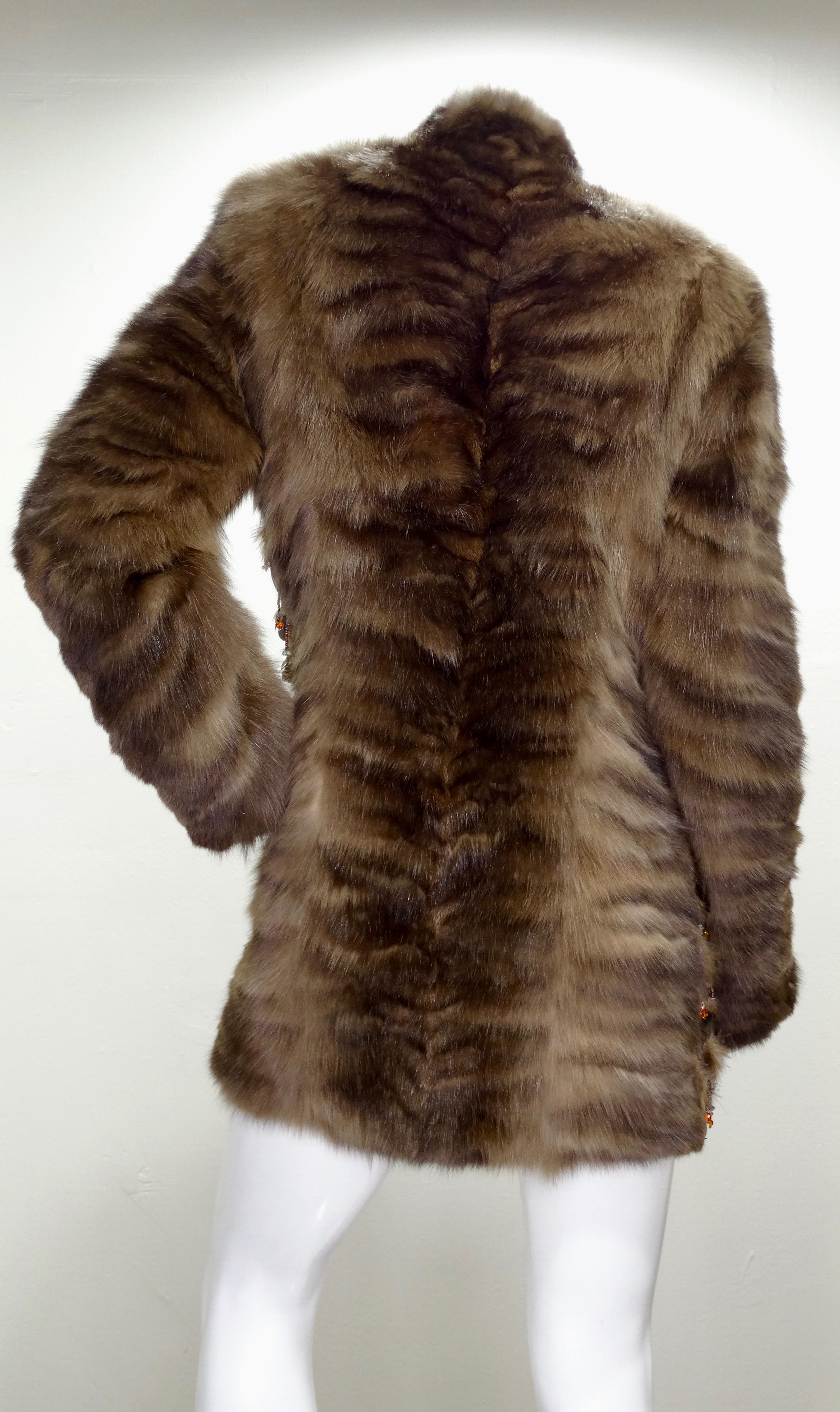 Oscar de la Renta Embellished Fur Coat For Sale at 1stDibs | oscar de ...