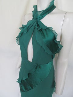 Oscar de la Renta Smaragdgrünes Kleid XS