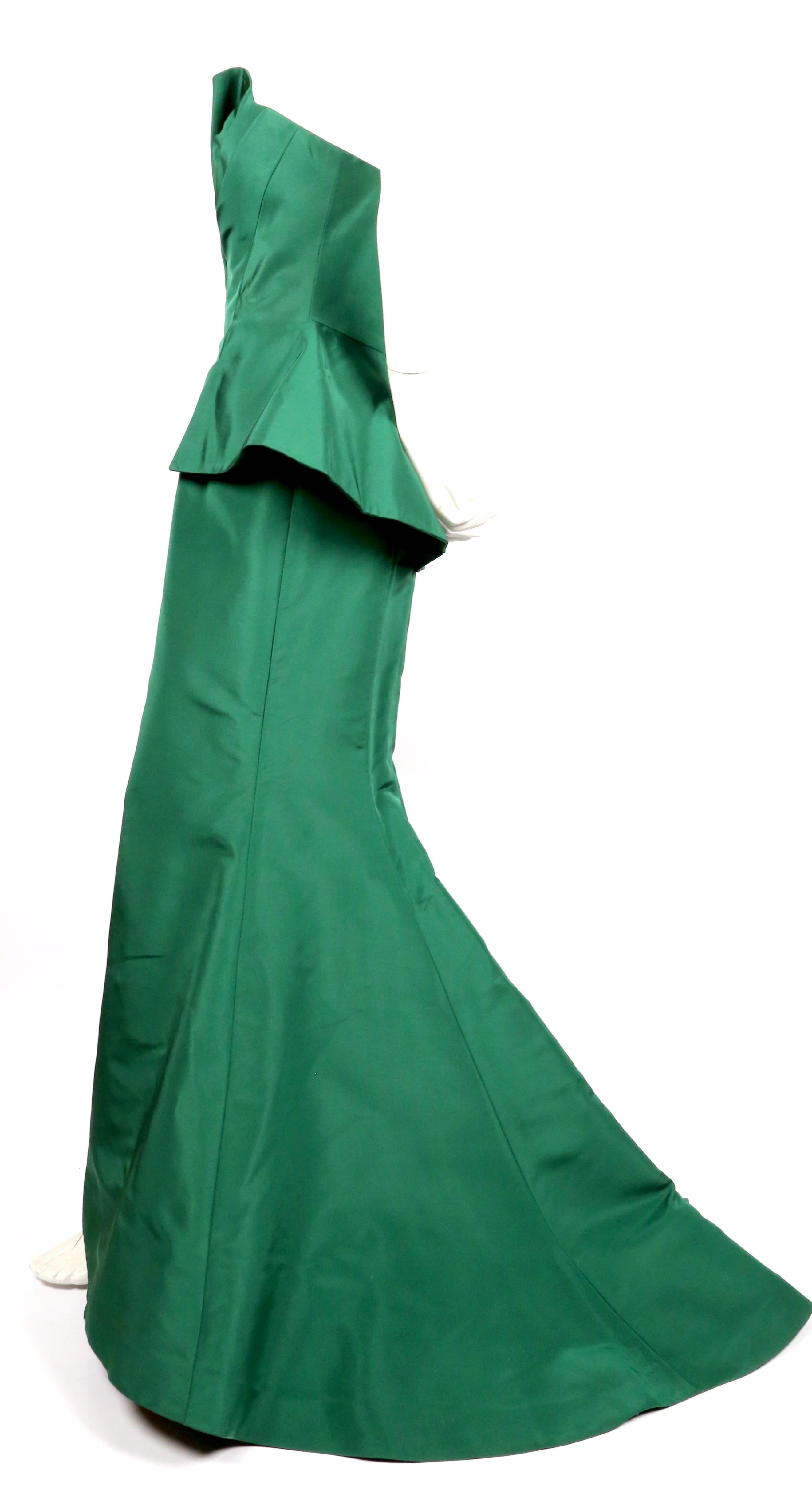 oscar de la renta green gown