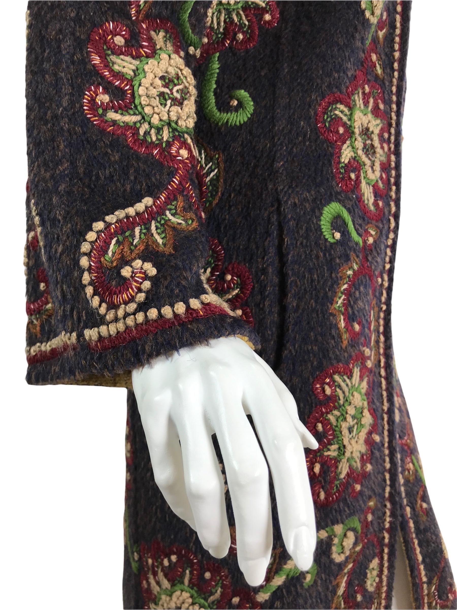 wool embroidered coat