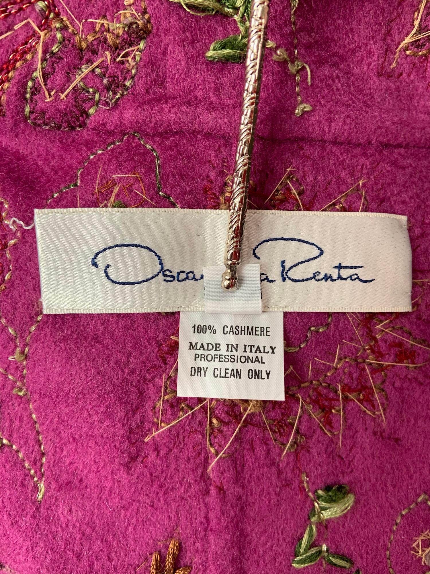 Oscar De La Renta F/W 2004 Cashmere Sable Beaded Embroidered Jacket US 6 & 8 For Sale 5