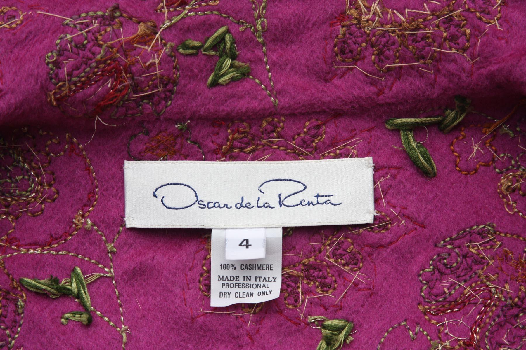 Oscar De La Renta F/W 2004 Cashmere Studded Embroidered Limited Edition Jacket 4 For Sale 2