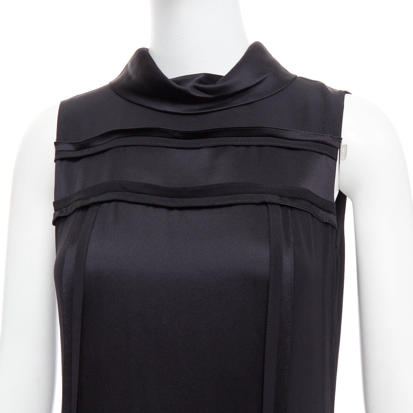 OSCAR DE LA RENTA F15 100% silk cotton foldover collar trimmed dress US0 XS For Sale 3