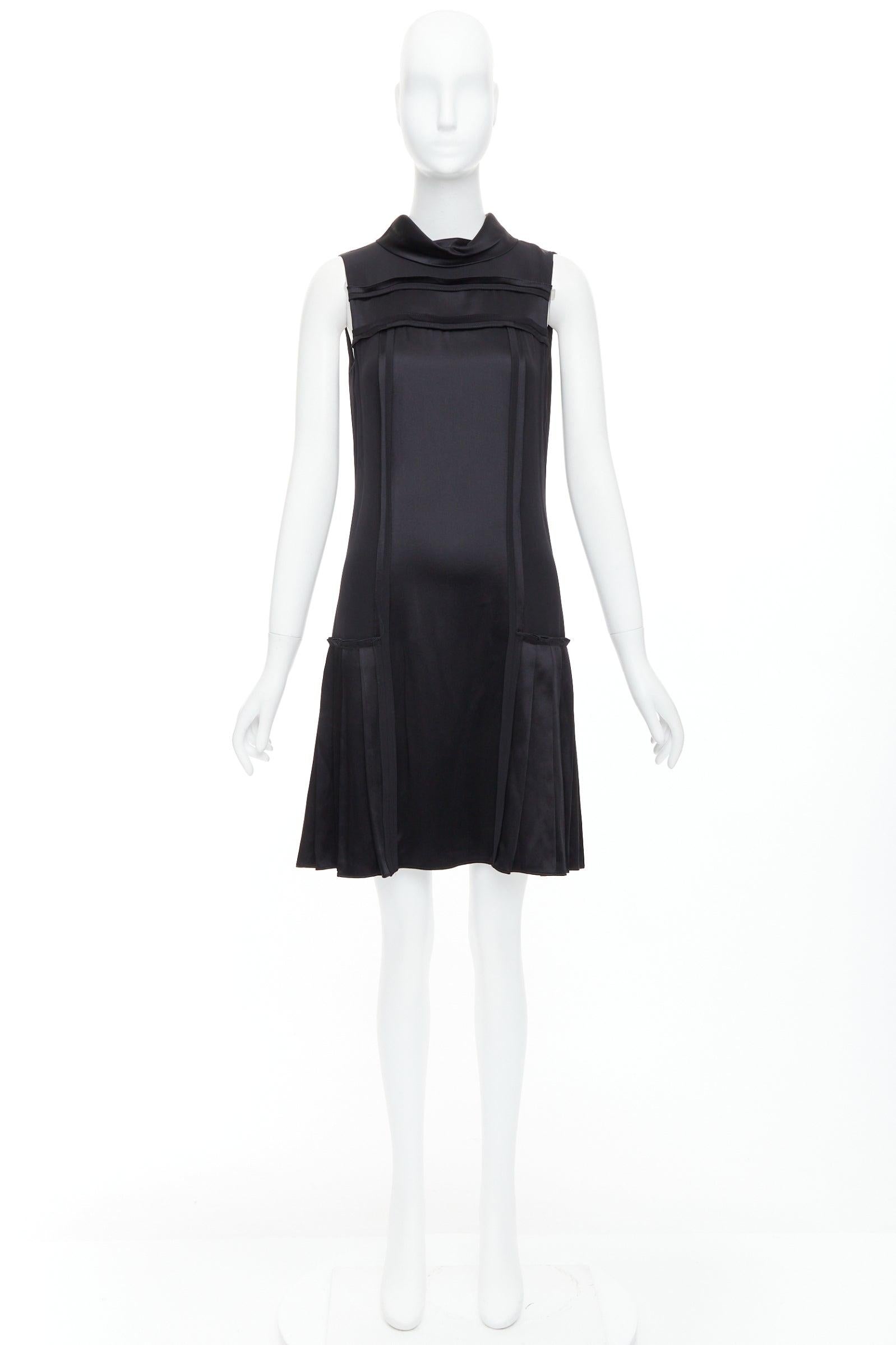 OSCAR DE LA RENTA F15 100% silk cotton foldover collar trimmed dress US0 XS For Sale 5