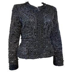 Oscar de la Renta Fall/Winter 1991 runway evening jacket fully hand-embroidered