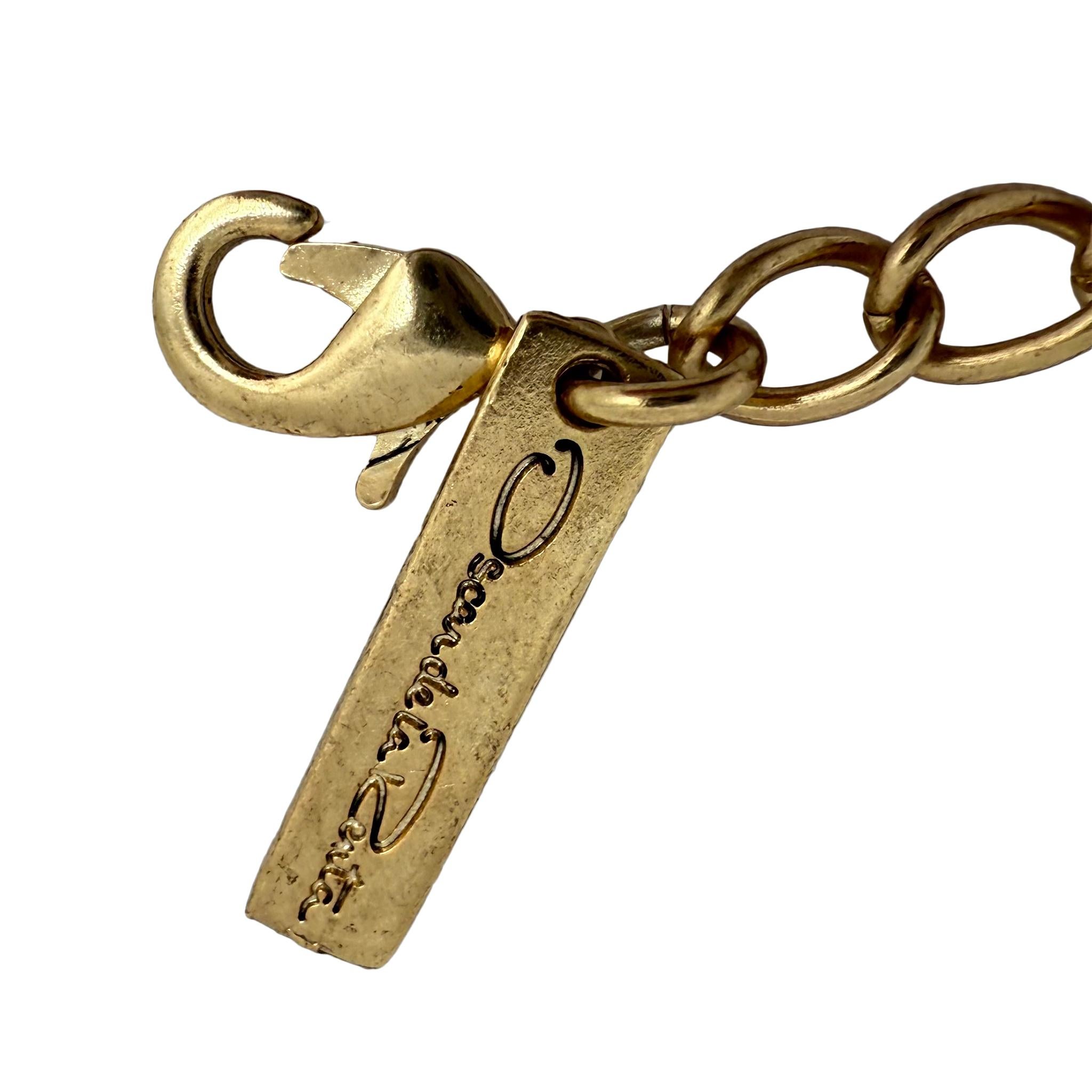 Oscar De La Renta Collar Corazón Romántico Perla de imitación Chapado en Oro Antiguo 22k en venta 5