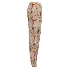 Oscar De La Renta Floral-Print Wide-Leg Trousers in Multicolor Linen