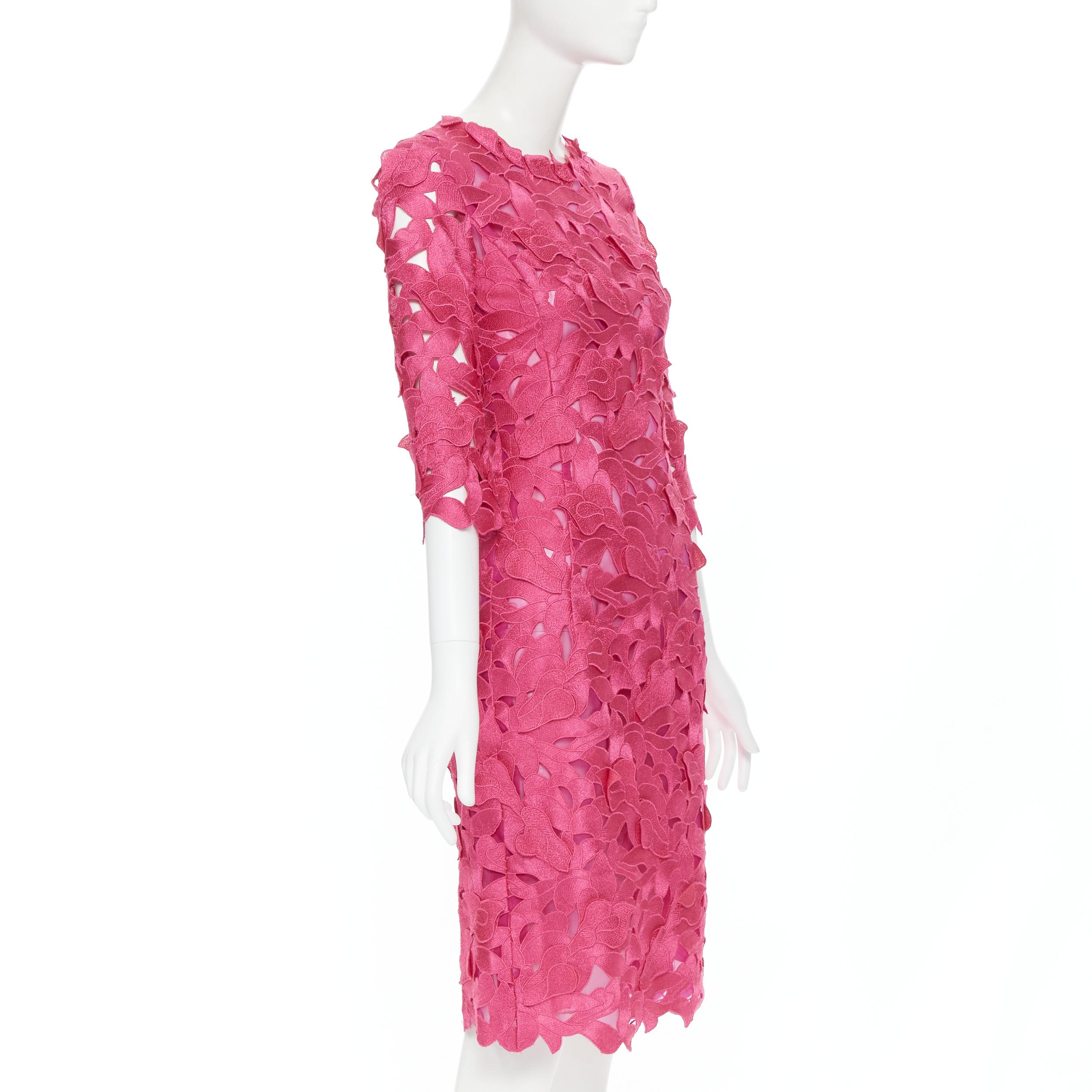 oscar de la renta pink floral dress