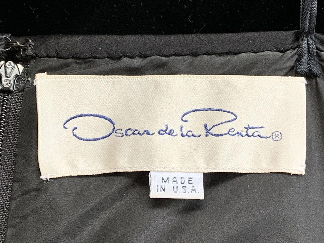 Oscar de la Renta FW 1991 Tartan Plaid Bead Sequin Embellished Velvet Dress US 4 For Sale 1