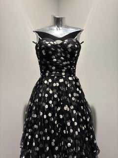 Oscar De La Renta FW 2014 White Polka Dot Dress