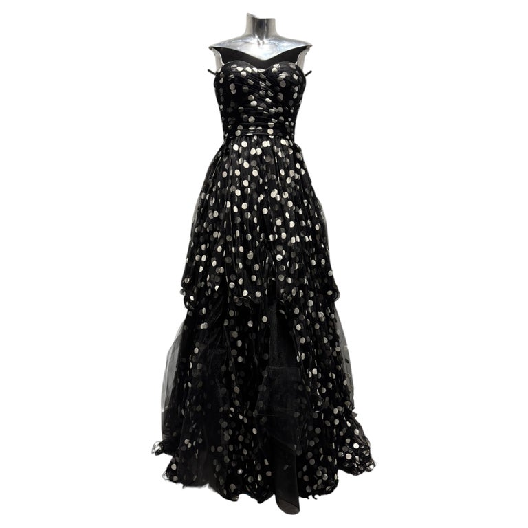Oscar De La Renta FW 2014 White Polka Dot Dress For Sale at 1stDibs Oscar De La Renta FW 2014 White Polka Dot Dress For Sale at 1stDibs
