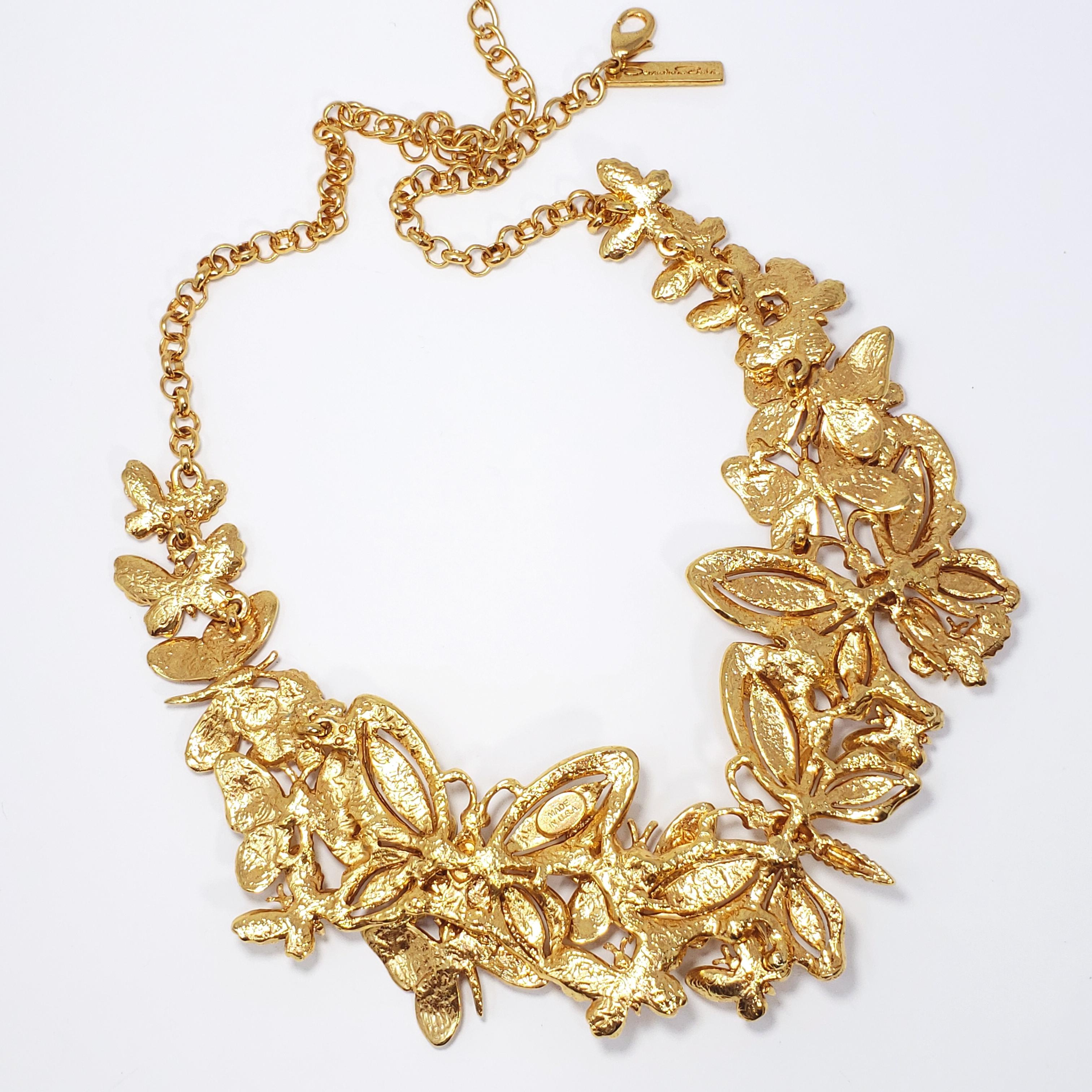 statement necklace gold