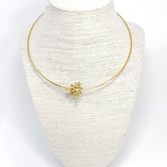 Oscar de la Renta Gold Critter Choker Necklace with Bee Motif, Contemporary