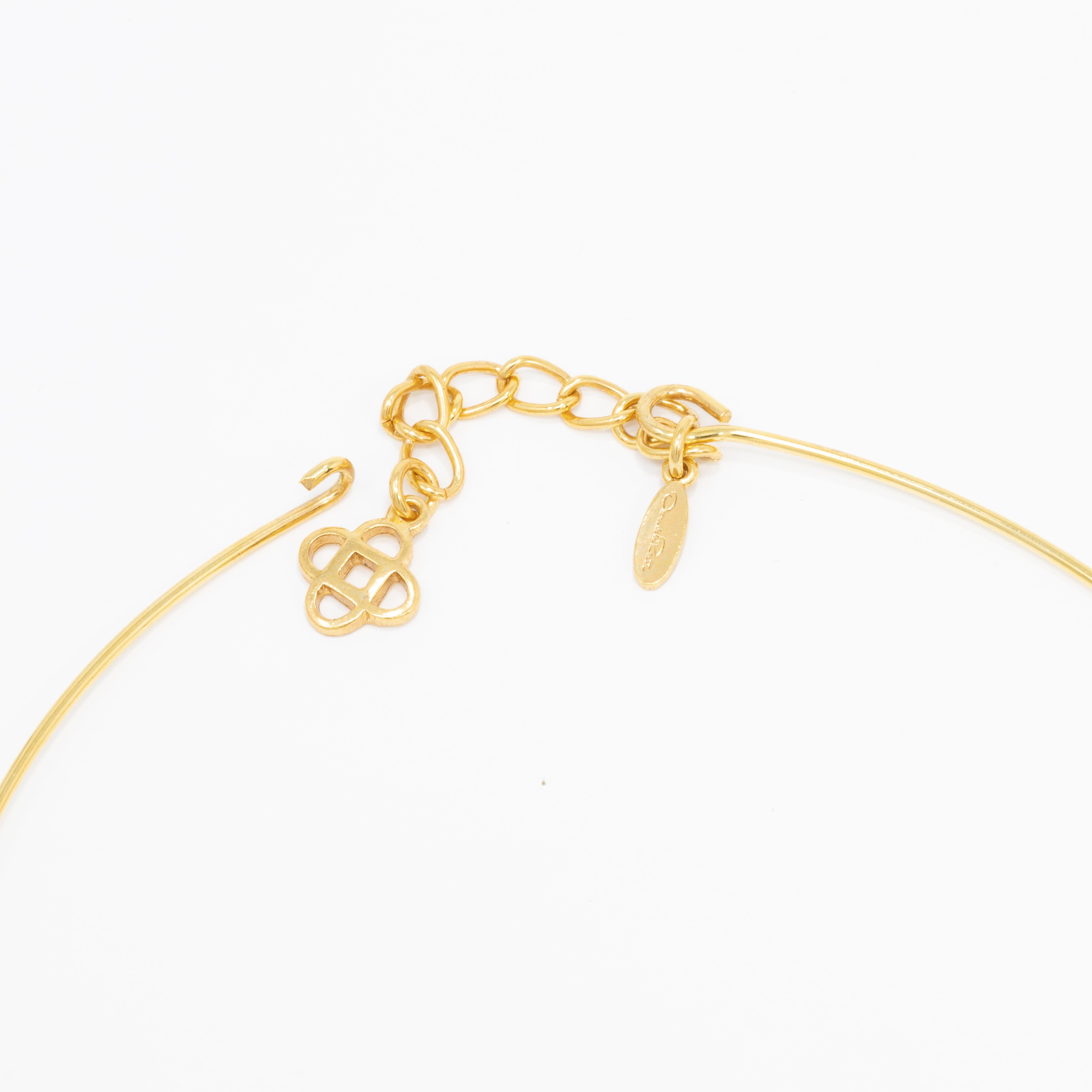 Oscar de la Renta Gold Critter Choker-Halskette mit Bienenmotiv, zeitgenössisch im Zustand „Neu“ im Angebot in Milford, DE