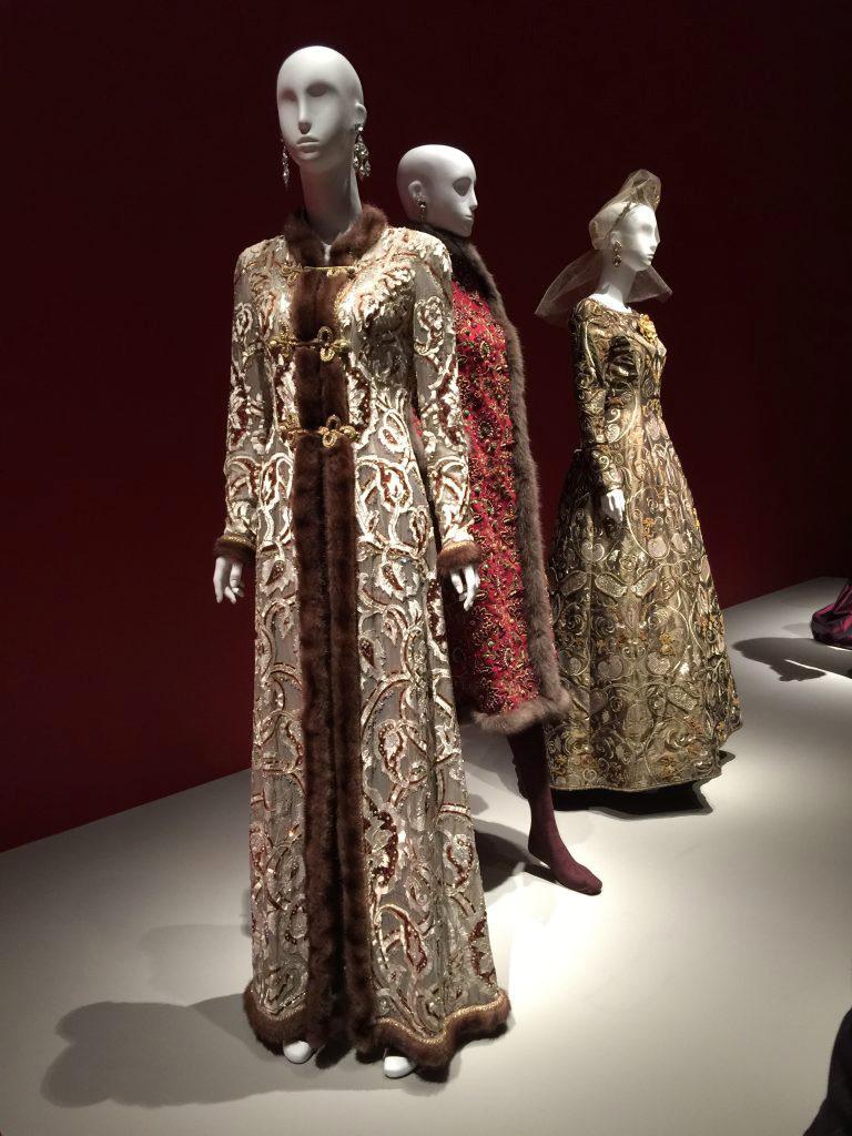 Late 1970s Possible Oscar de la Renta Metallic Gold & Fused Silk Velvet Dress