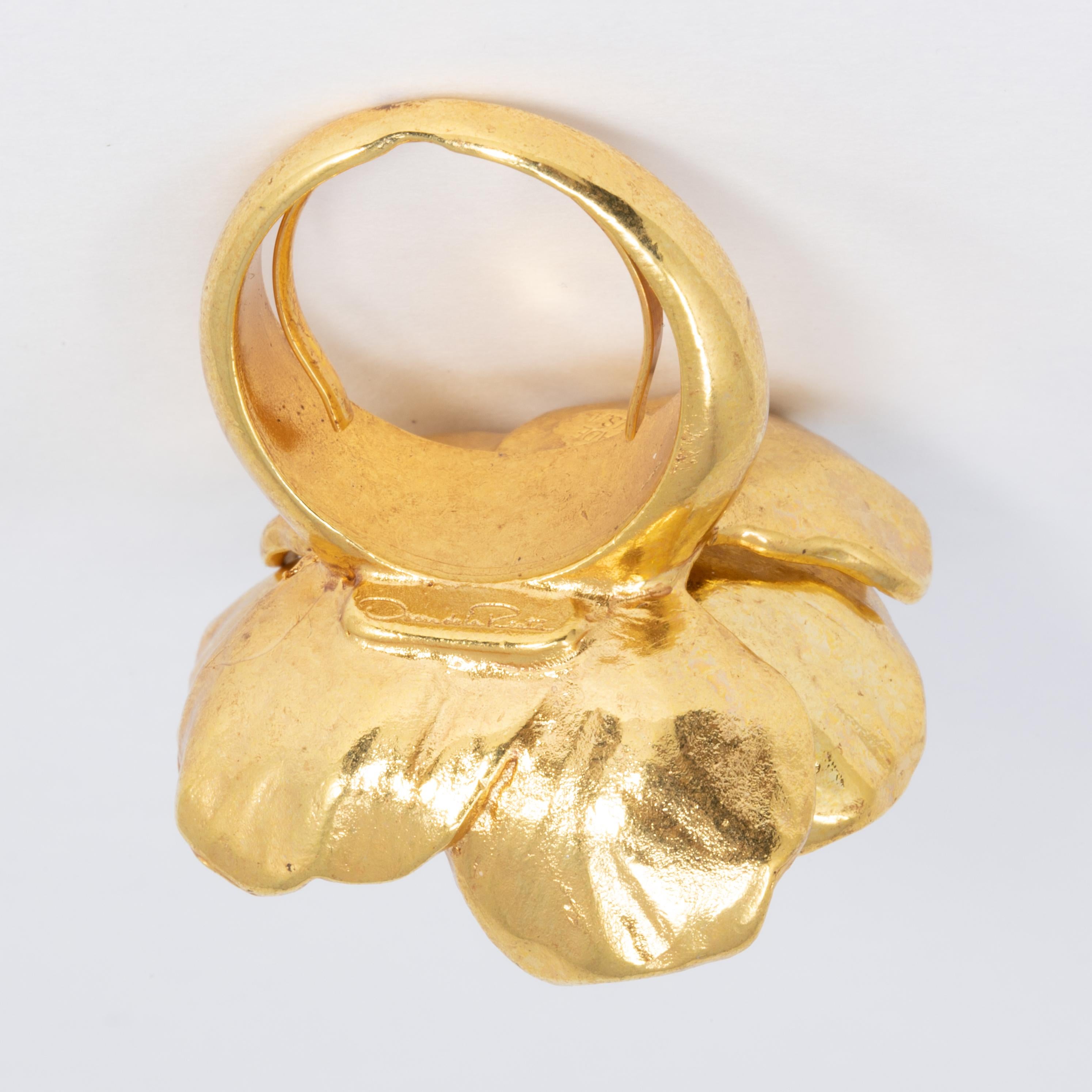 flower statement ring
