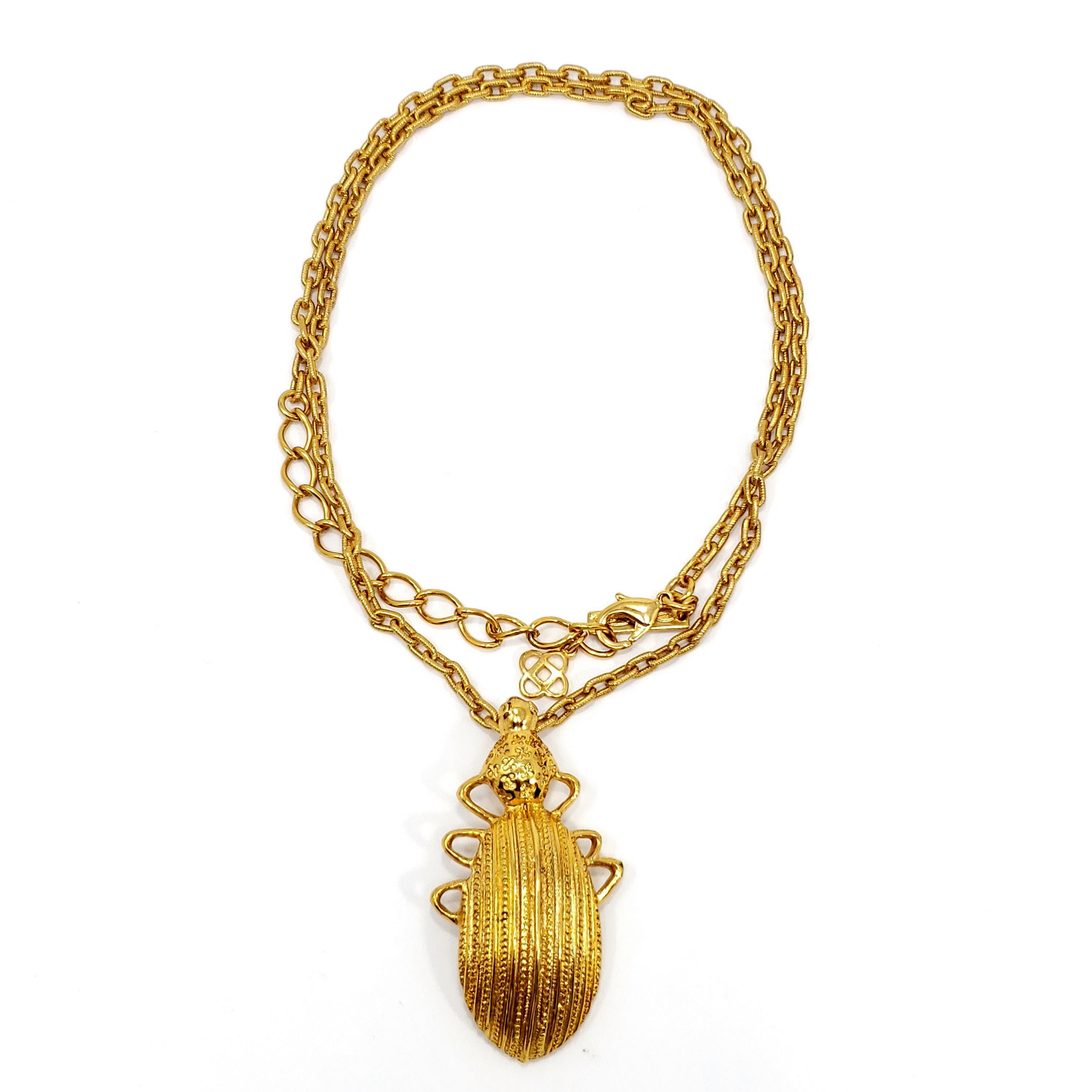 gold scarab necklace