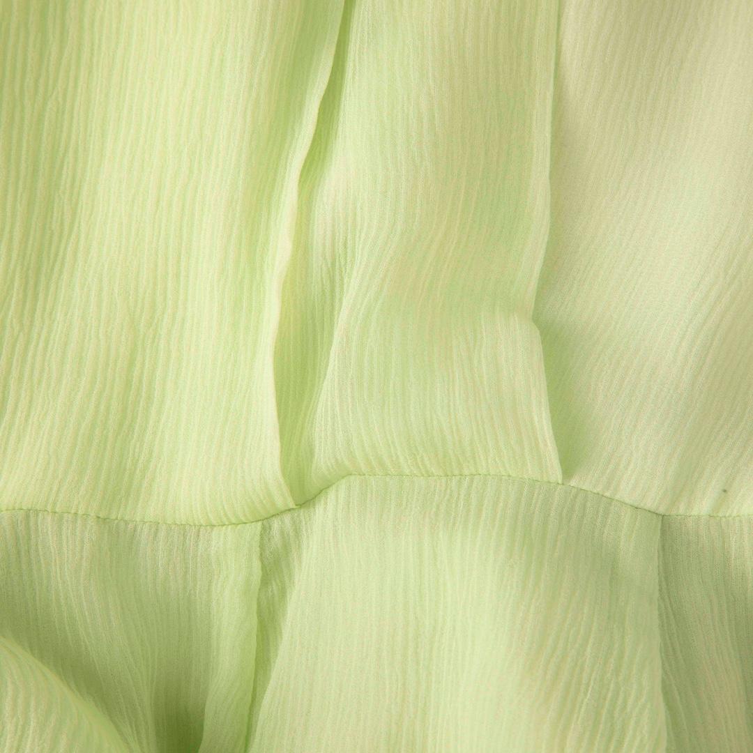 Oscar de la Renta Green Belted Long Sleeve Dress Size S In Good Condition In London, GB