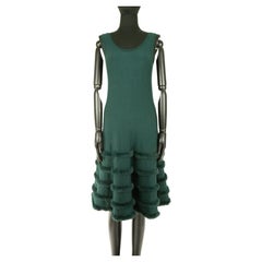 Oscar De La Renta Green Knitted Dress