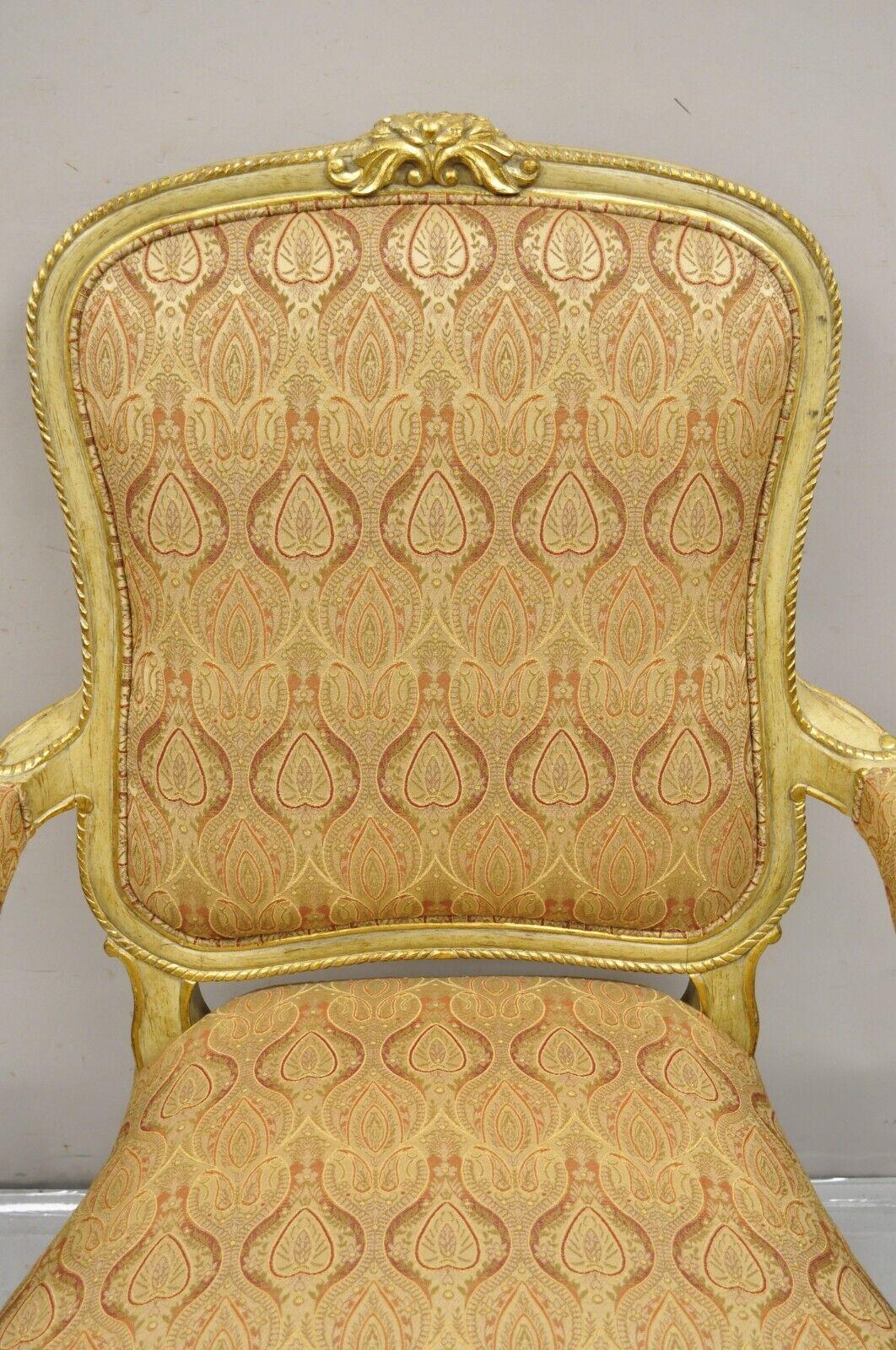 Oscar de la Renta Home Century Furniture Italian Neoclassical Style Armchair In Good Condition For Sale In Philadelphia, PA