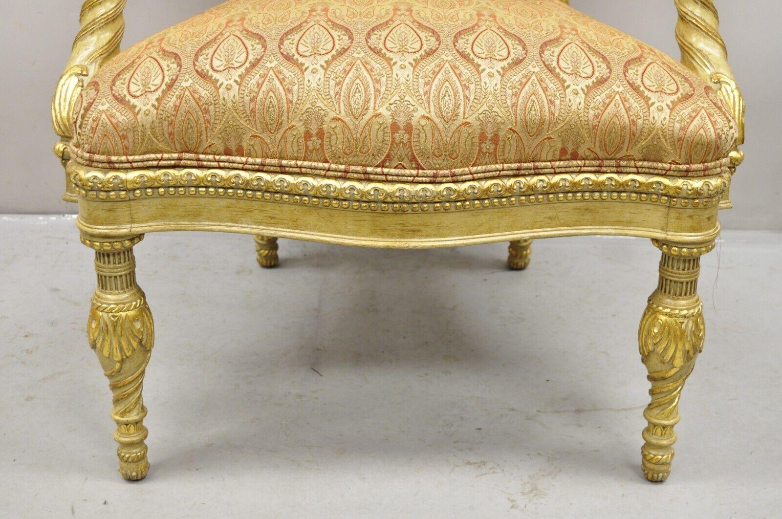 Wood Oscar de la Renta Home Century Furniture Italian Neoclassical Style Armchair For Sale