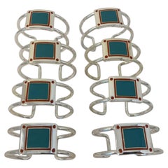 Oscar De La Renta Home Napkin Rings for Lunt Set of 8