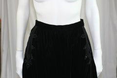 Oscar de la Renta Hussar Style Velvet Skirt