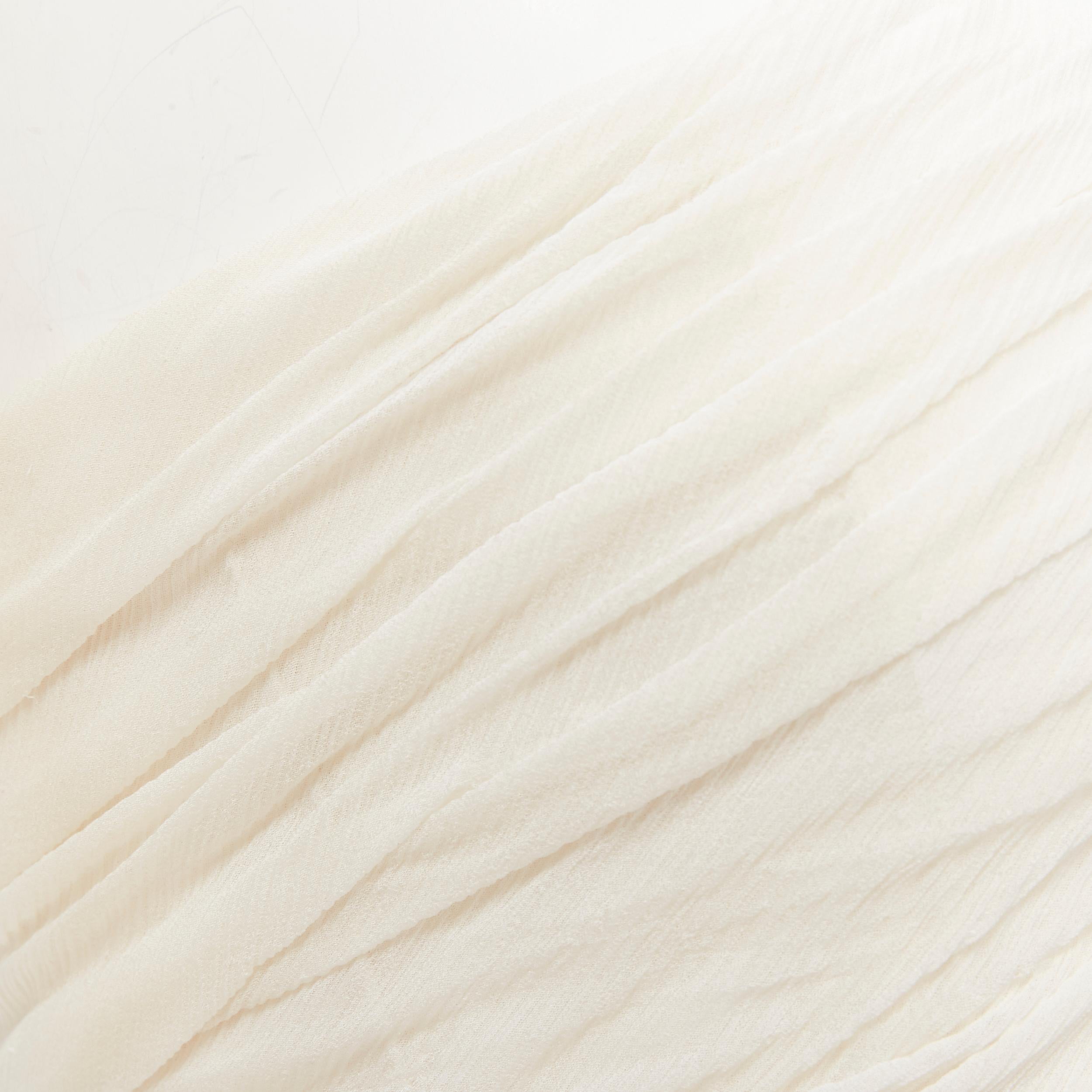 OSCAR DE LA RENTA ivory white boned corset strapless evening gown dress US0 XS 4