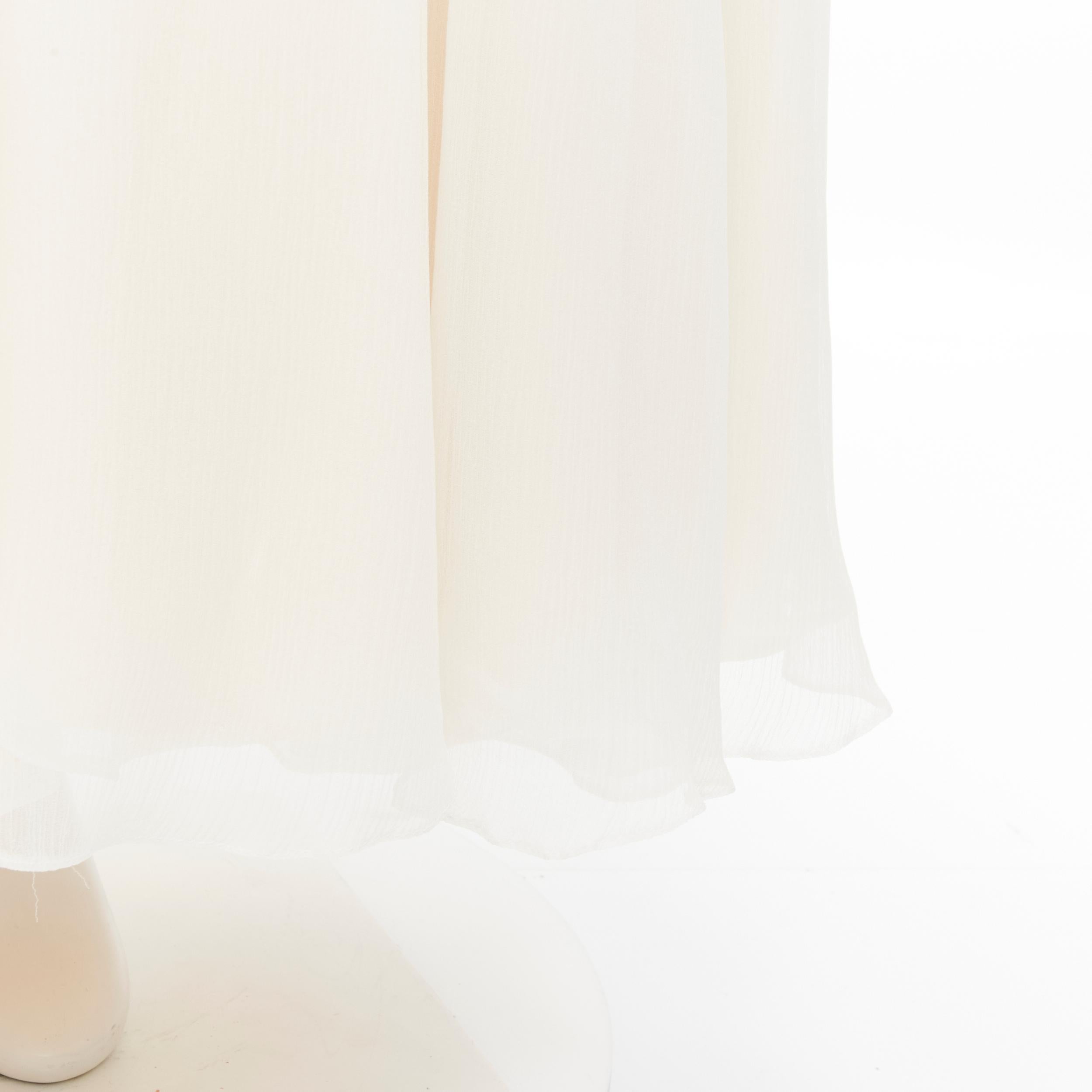 OSCAR DE LA RENTA ivory white boned corset strapless evening gown dress US0 XS 2