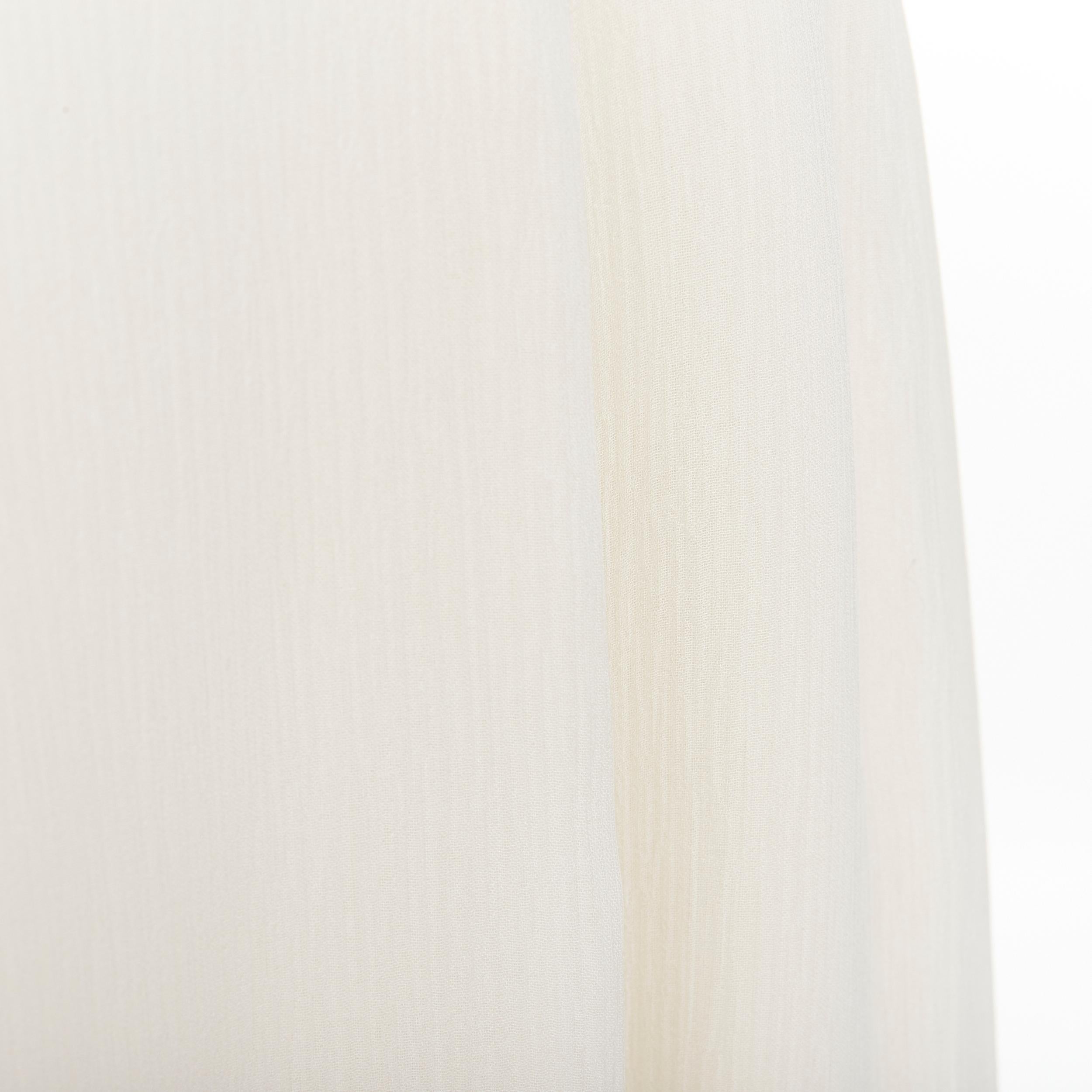 OSCAR DE LA RENTA ivory white boned corset strapless evening gown dress US0 XS 3
