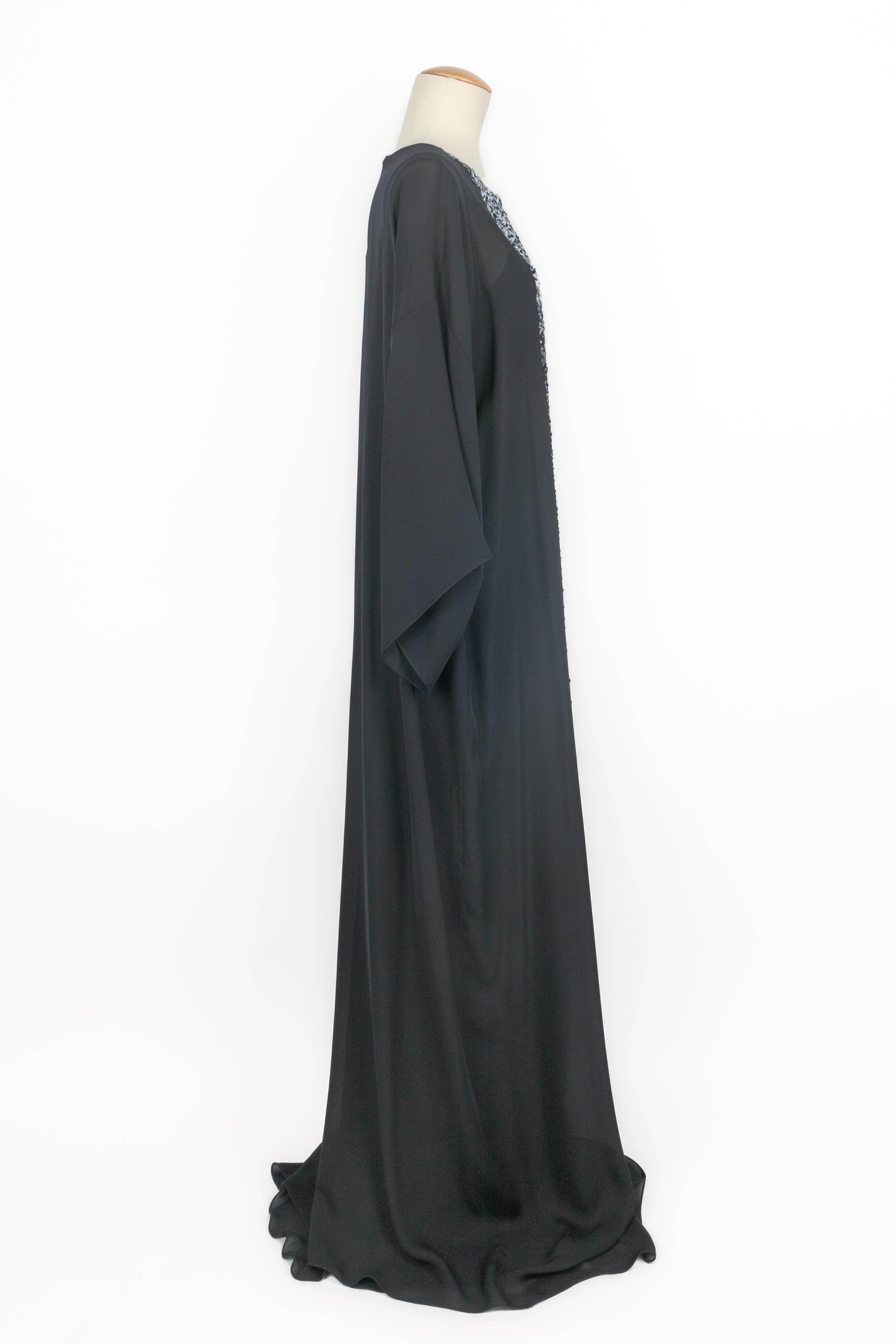 Women's Oscar de la Renta long silk dress For Sale