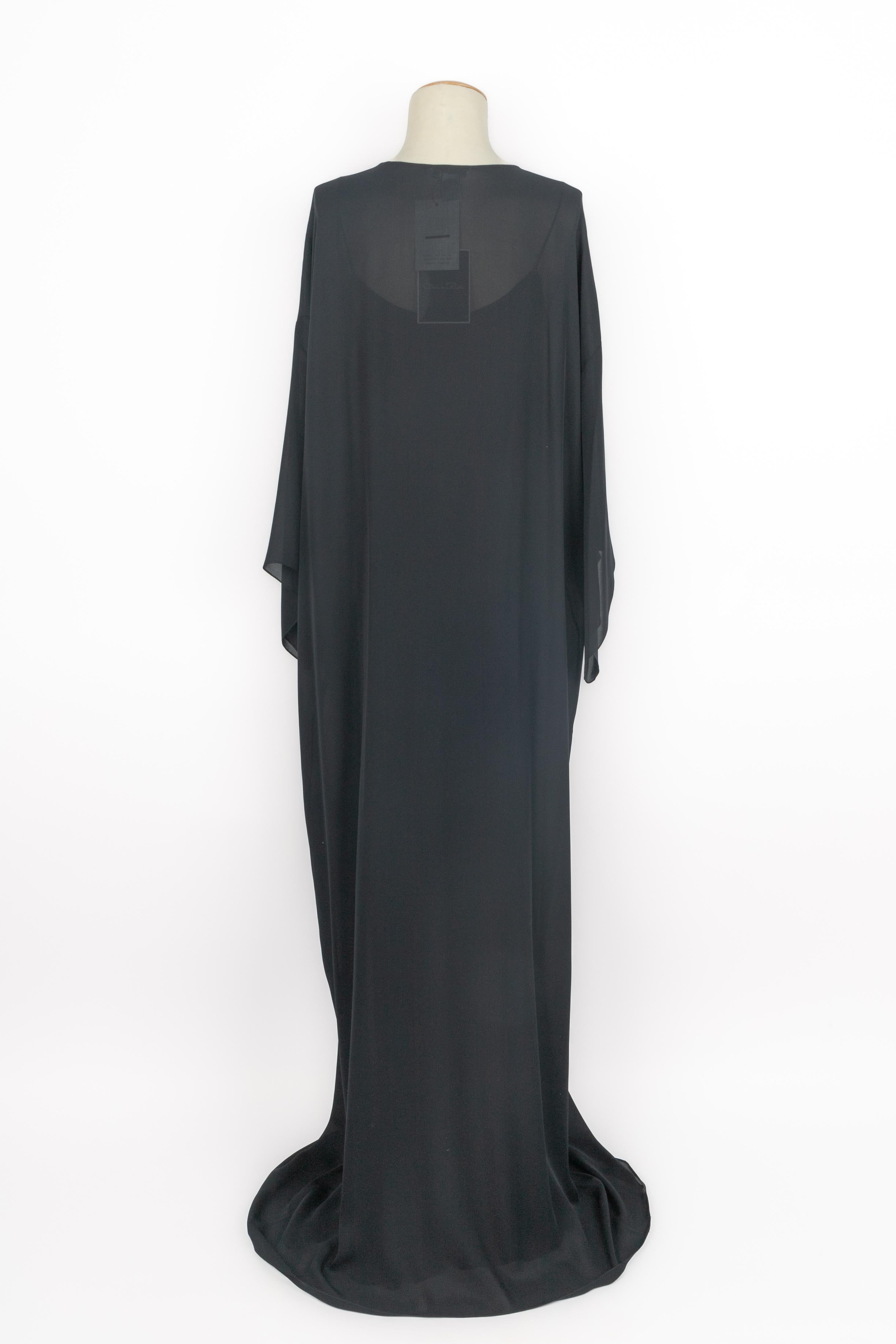 Oscar de la Renta long silk dress For Sale 1